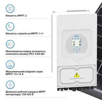 Гібридний інвертор Deye SUN-3.6K-SG03LP1-EU